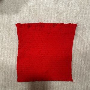 Red tube top